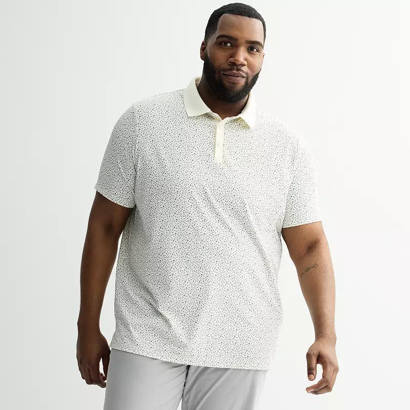 Big & Tall FLX Short Sleeve Printed Performance Polo, Men's, Size: XXL Tall, Beige Golf Toss Product Image