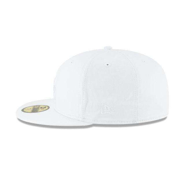 Atlanta Braves Black and White Basic 59FIFTY Fitted Hat Male Product Image
