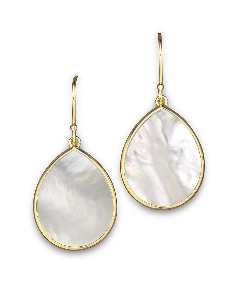 Small Stone Teardrop Earrings in 18K Gold Product Image