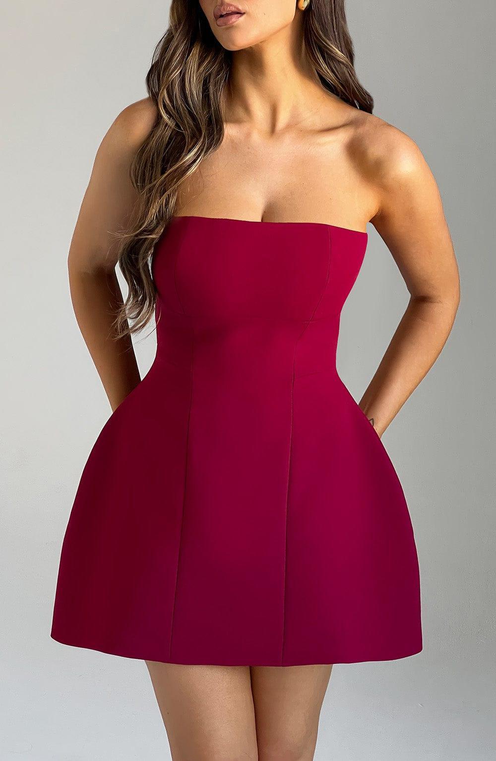 Asha Mini Dress - Wine Product Image