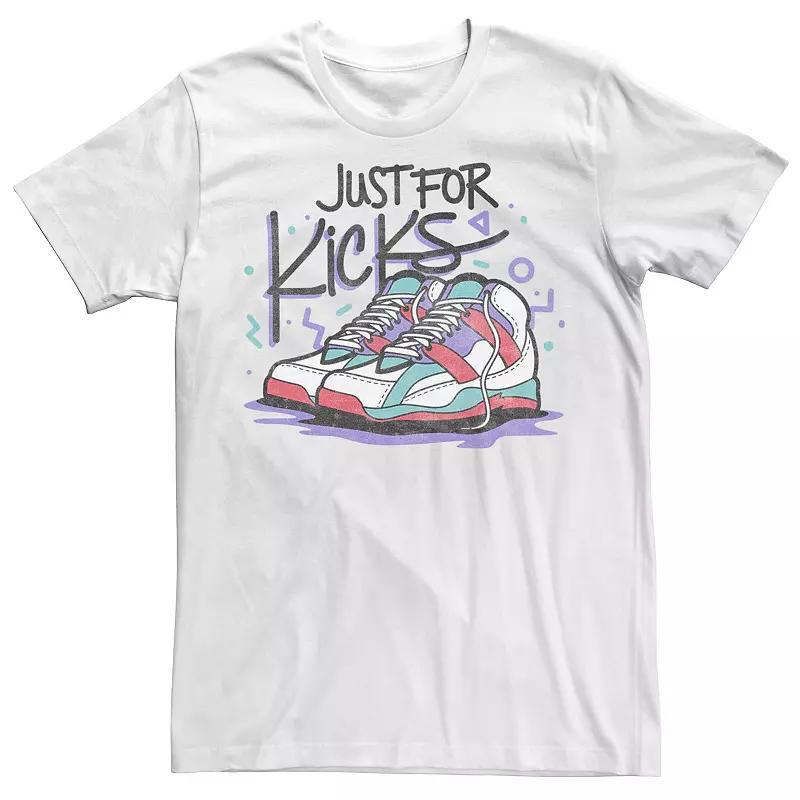 Men's Tennis Shoe "Just For Kicks" Tee, Size: Small, White Product Image