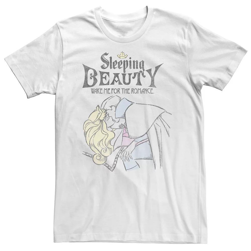 Big & Tall Disney Sleeping Beauty Wake Me For The Romance Sketch Tee, Men's, Size: 4XL Tall, White Product Image