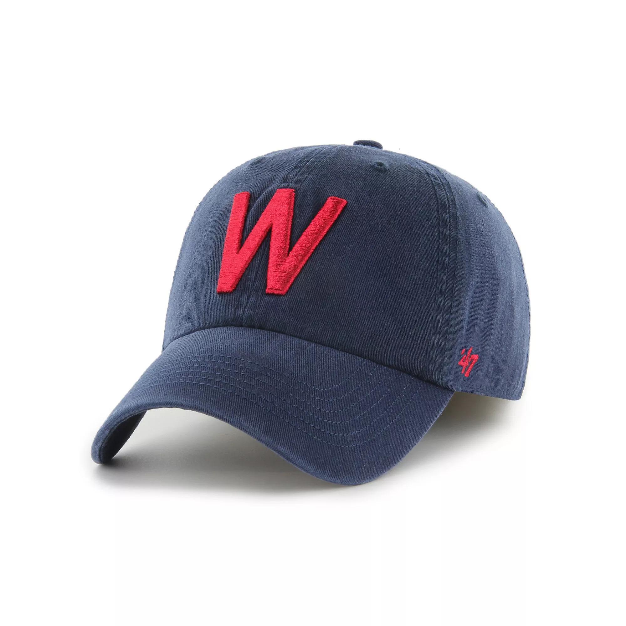 Men's '47 Navy Washington Senators Cooperstown Collection Franchise Fitted Hat, Size: Small, Mlb Blue Product Image