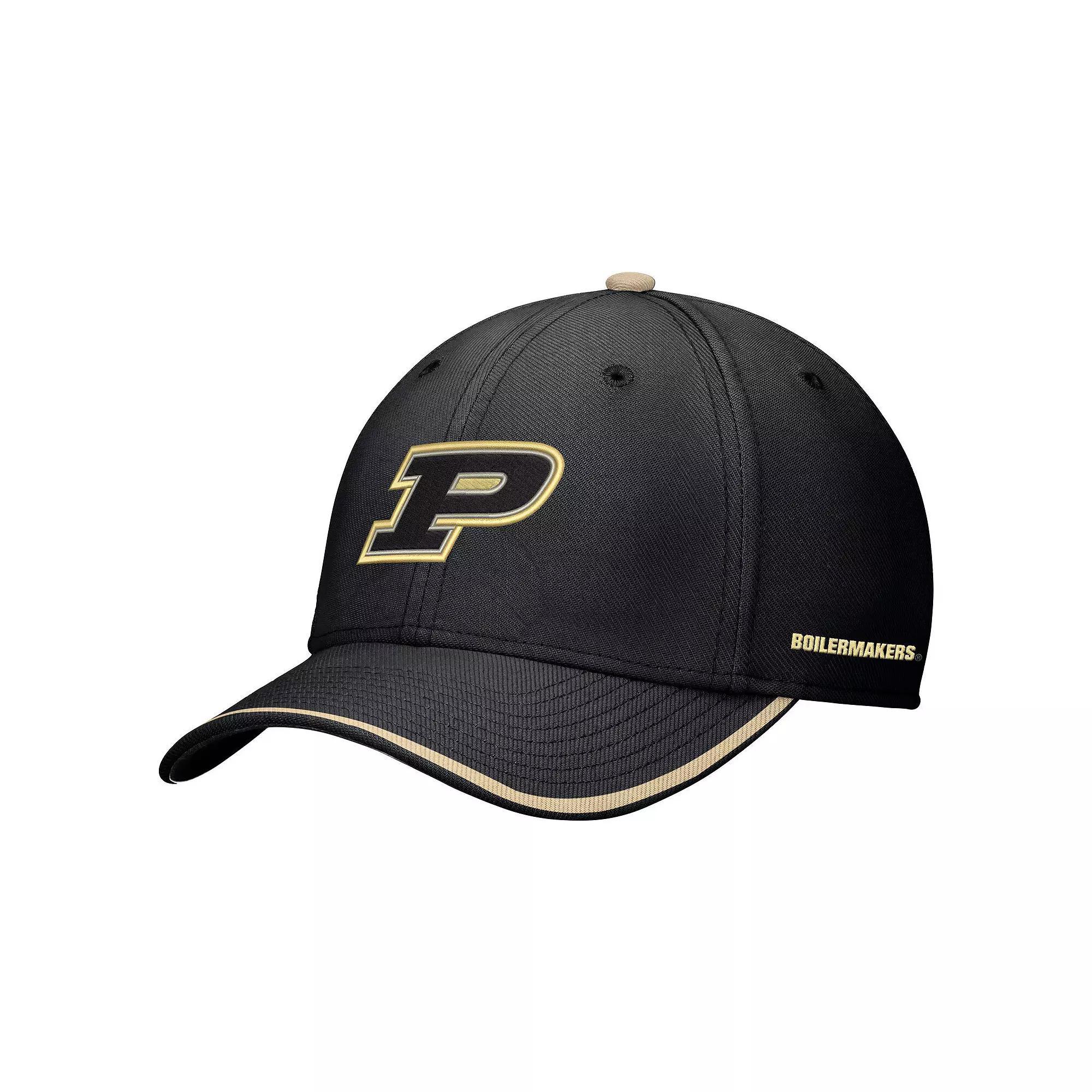 Men's Nike Black Purdue Boilermakers Rise Performance Flex Hat, Size: Medium/Large Product Image