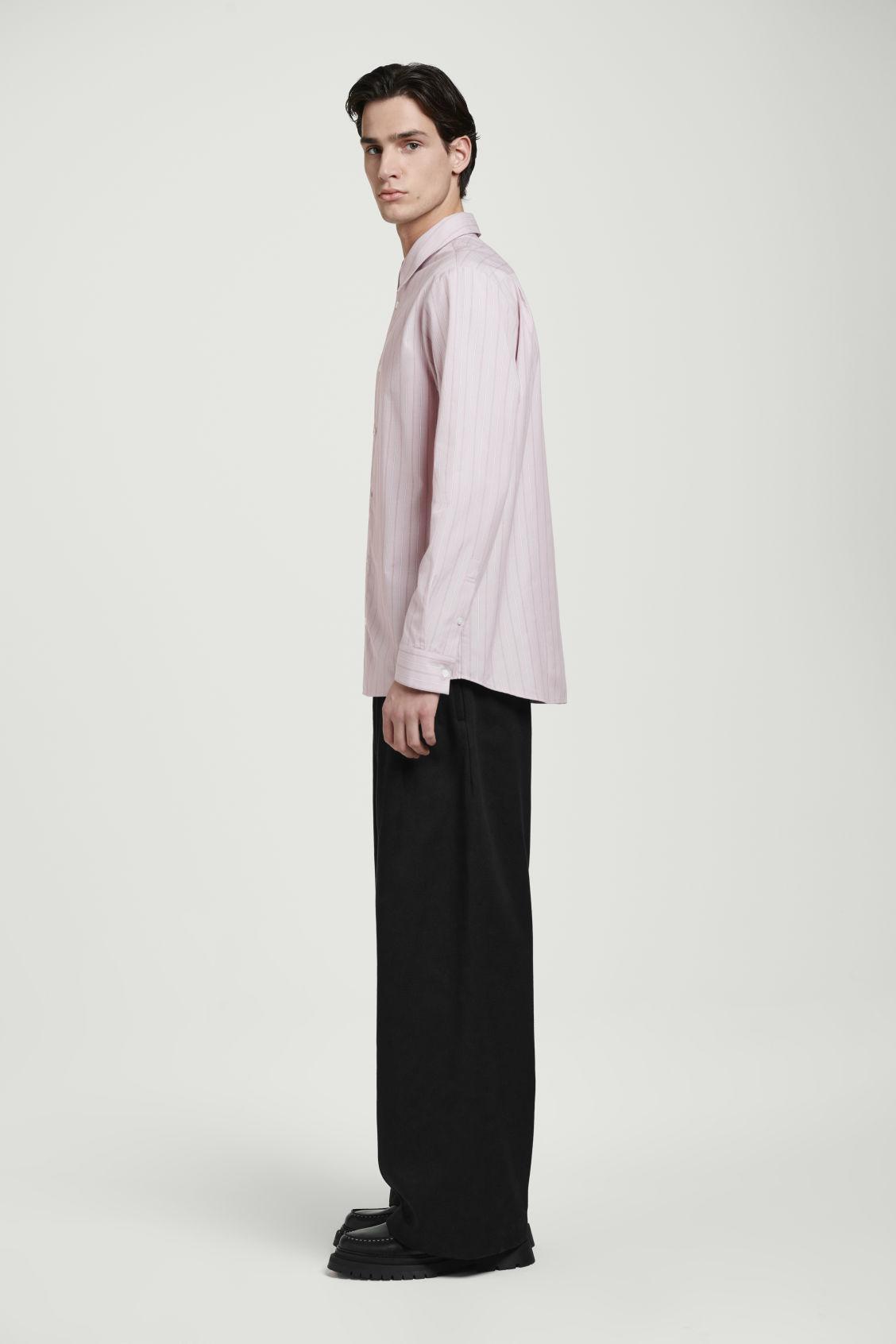 REGULAR STRIPED COTTON SHIRT Product Image