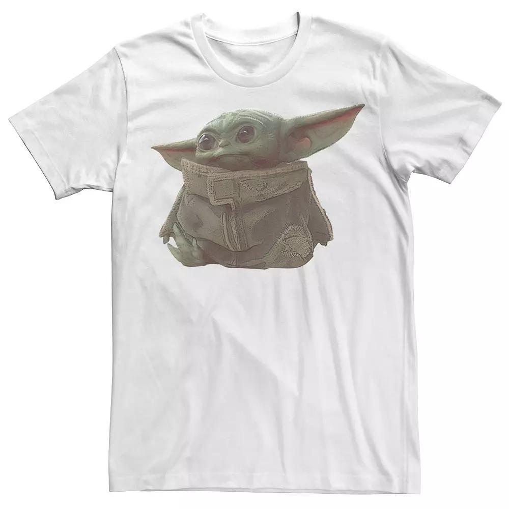 Men's Star Wars The Mandalorian The Child aka Baby Yoda Sitting Tee, Size: Medium, White Product Image