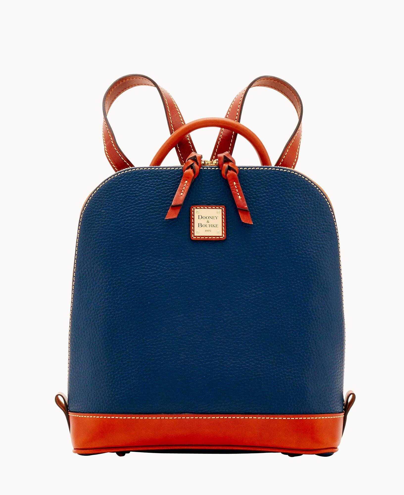 Dooney & Bourke Womens Pebble Grain Zip Pod Leather Backpack in Black Product Image