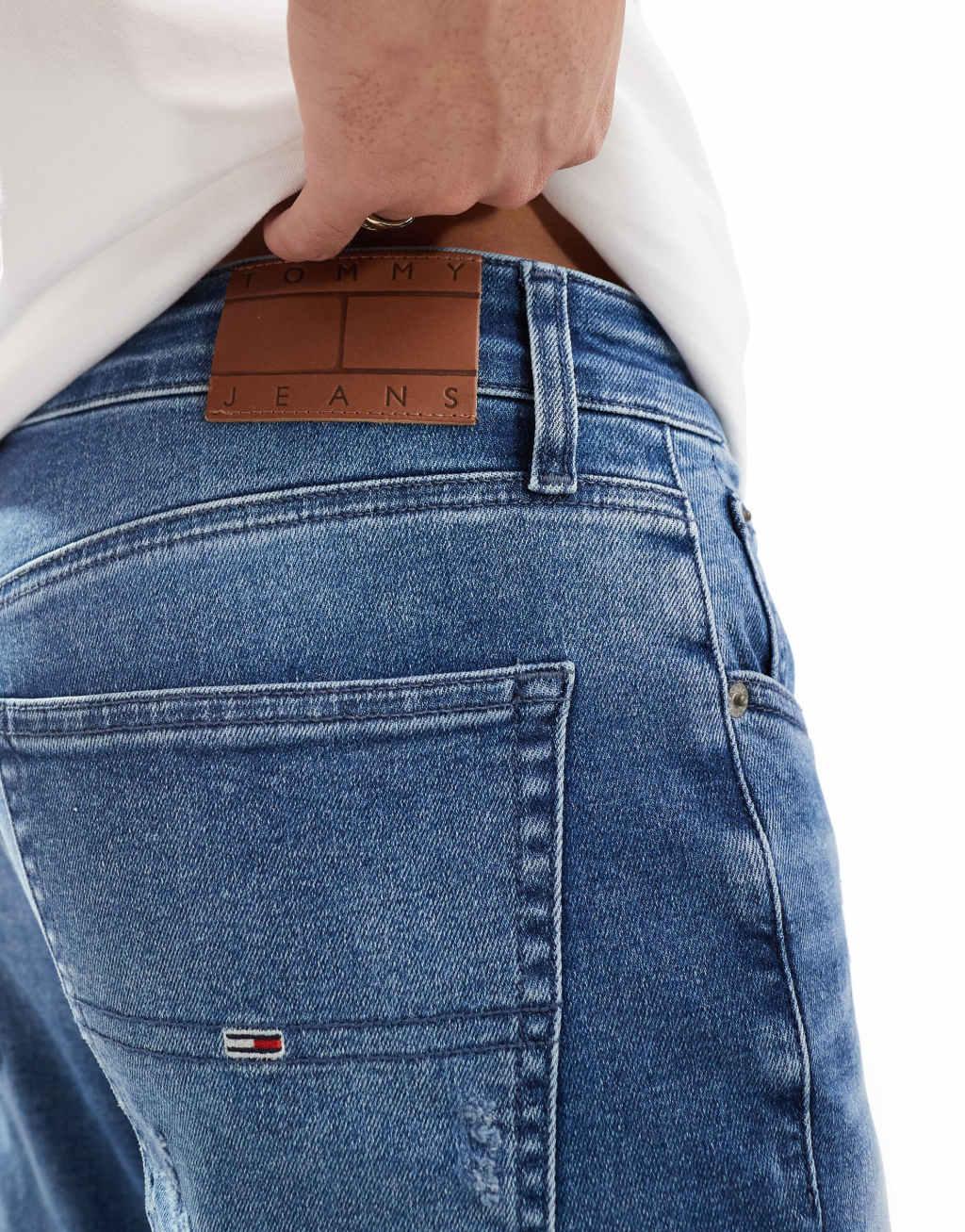 Tommy Jeans Scanton slim ripped jeans in mid wash Product Image