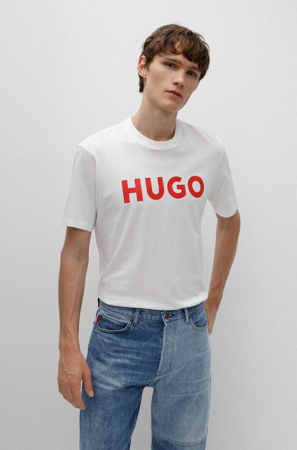 Regular-fit T-shirt in cotton jersey with logo print Product Image