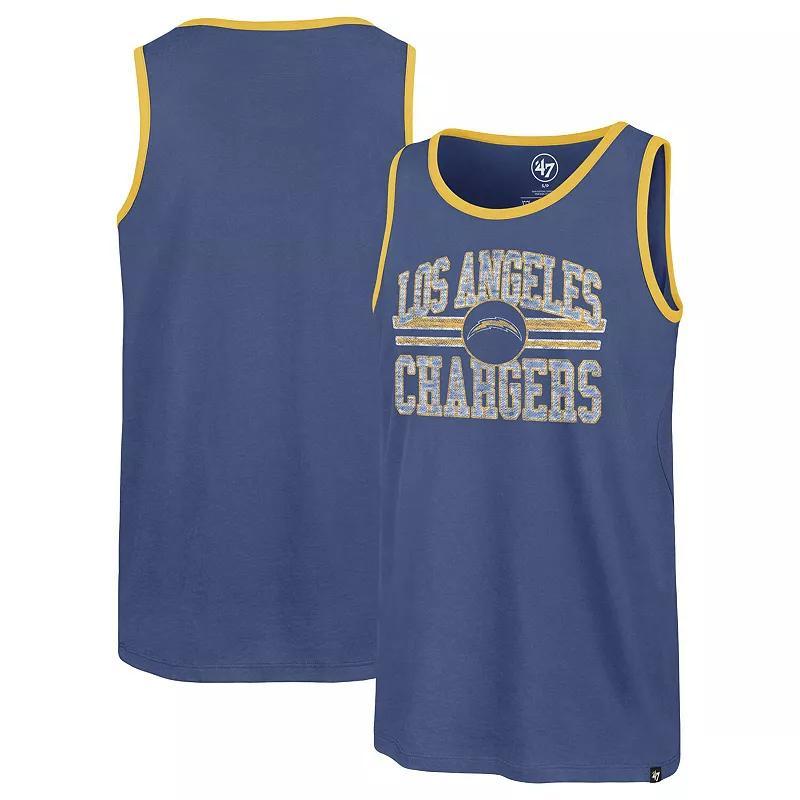 Men's '47  Blue Los Angeles Rams Winger Franklin Tank Top, Size: Large Product Image