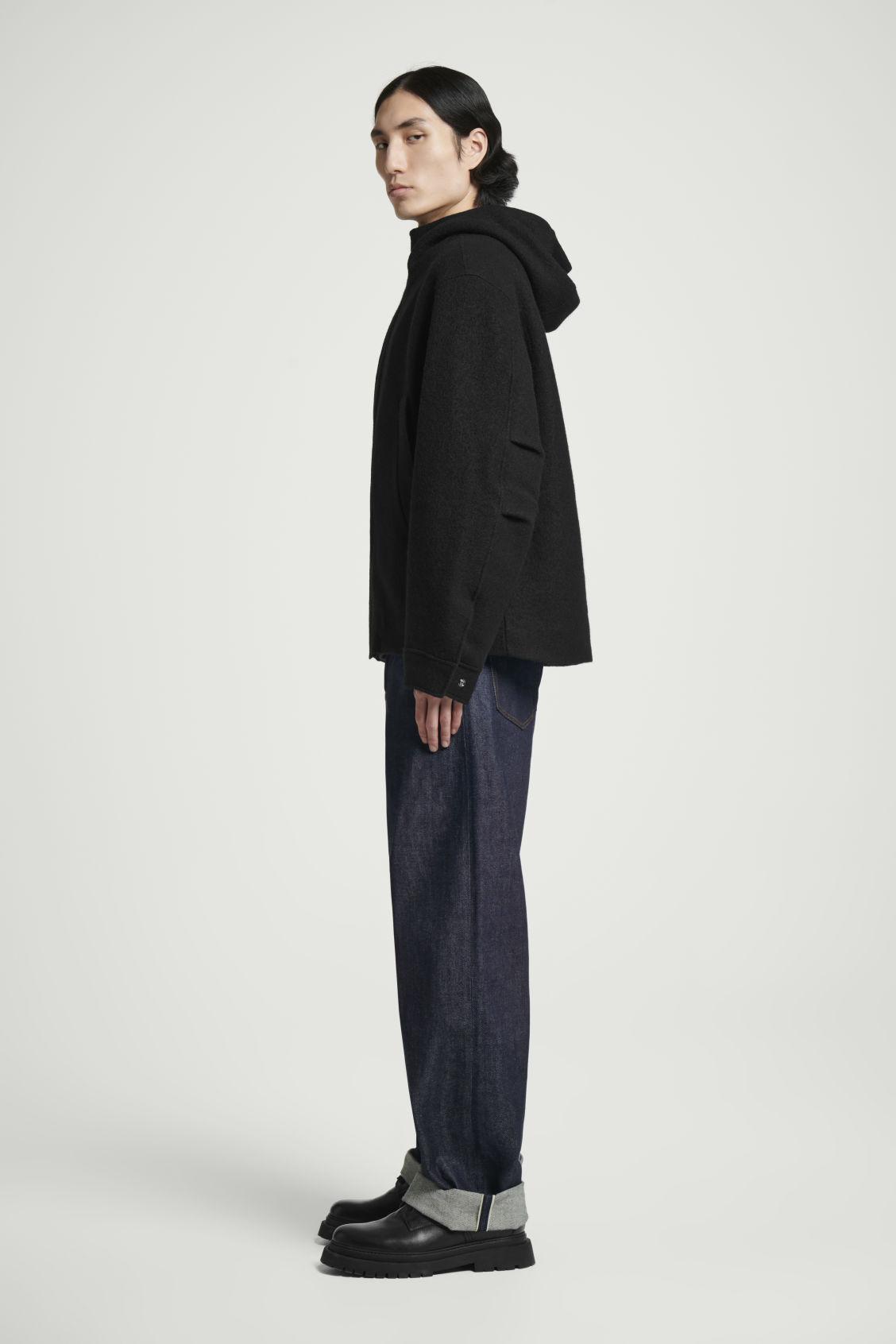 HOODED BOILED WOOL PARKA JACKET Product Image