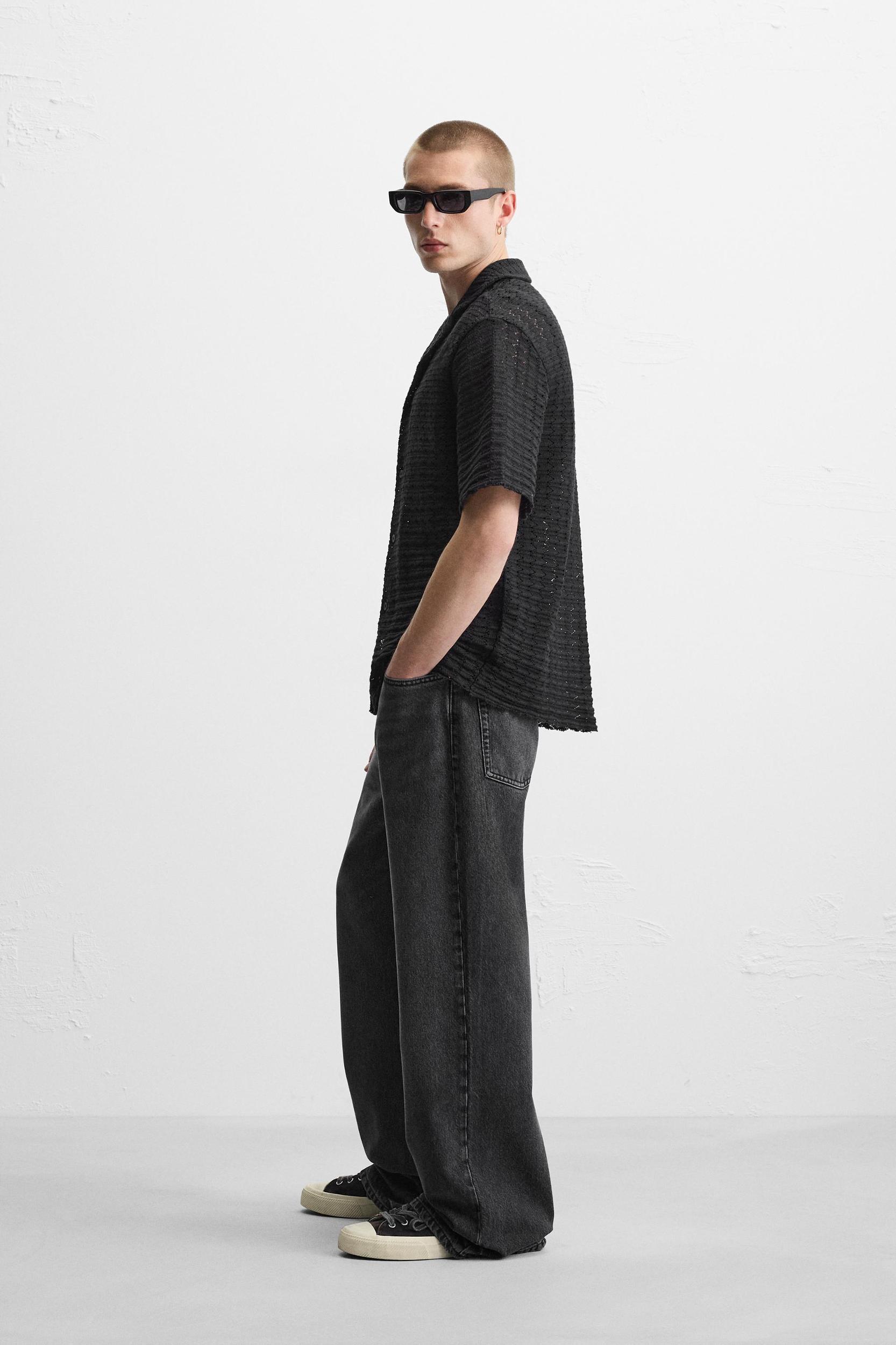 TEXTURED WEAVE KNIT SHIRT Product Image