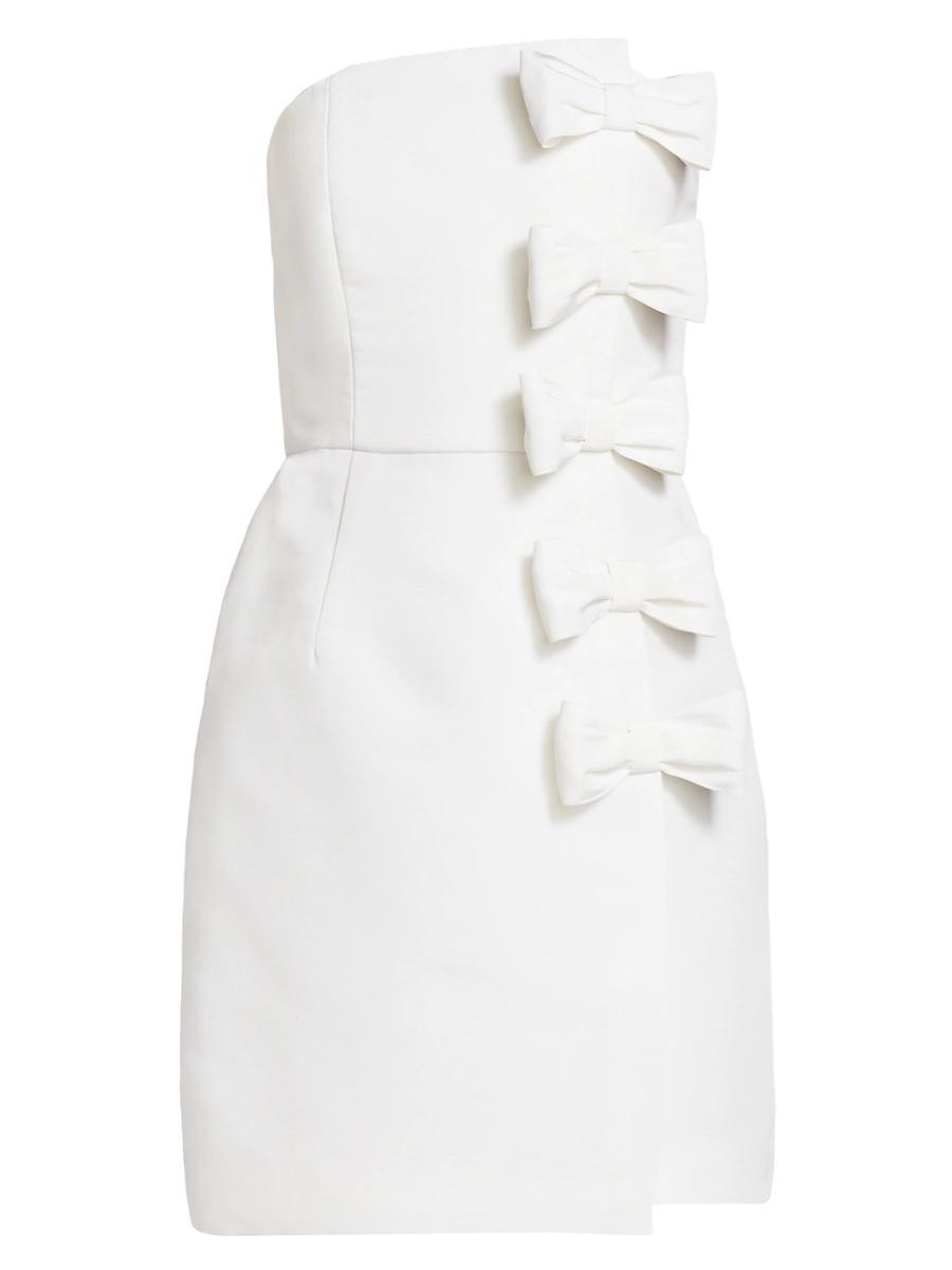 Womens Daniela Bow Silk Faille Minidress Product Image