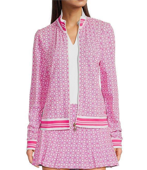 Lilly Pulitzer Regate UPF 50+ Printed Luxetic Stand Collar Long Sleeve Jacket Product Image