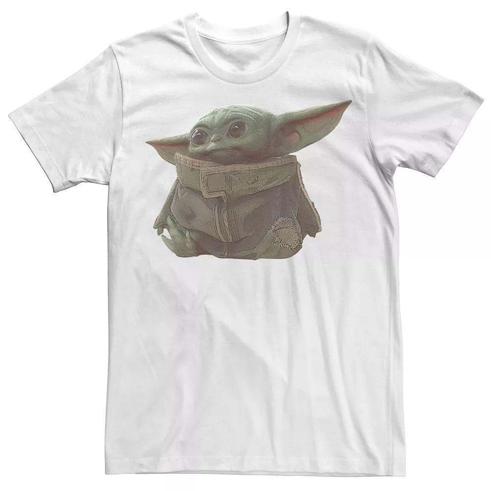 Men's Star Wars The Mandalorian The Child aka Baby Yoda Sitting Tee, Size: Medium, White Product Image