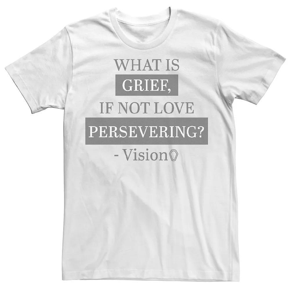 Men's Marvel WandaVision What Is Grief, If Not Love Persevering? Tee, Size: XL, White Product Image
