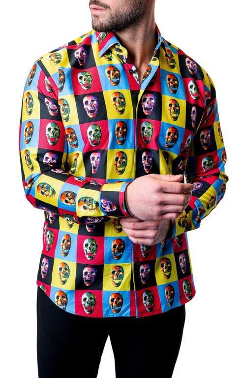 Mens Fibonacci Skulls Dress Shirt Product Image