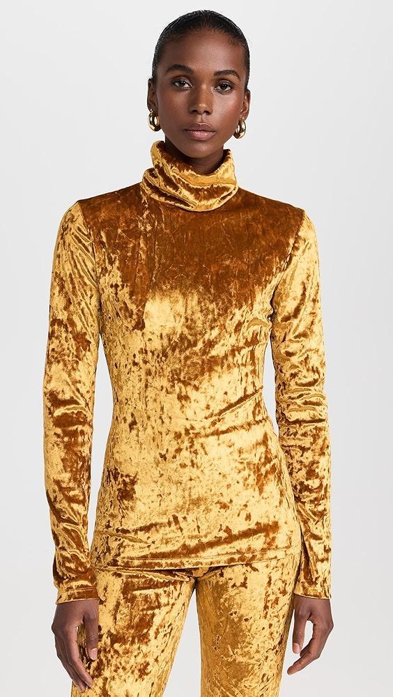 BruceGlen Crushed Velvet Turtleneck | Shopbop Product Image