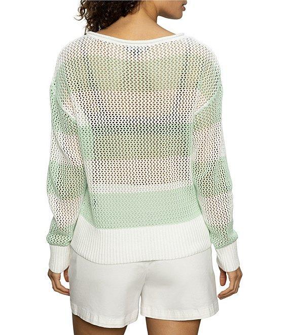 Sanctuary Open Knit Crew Neck Long Sleeve Sweater Product Image