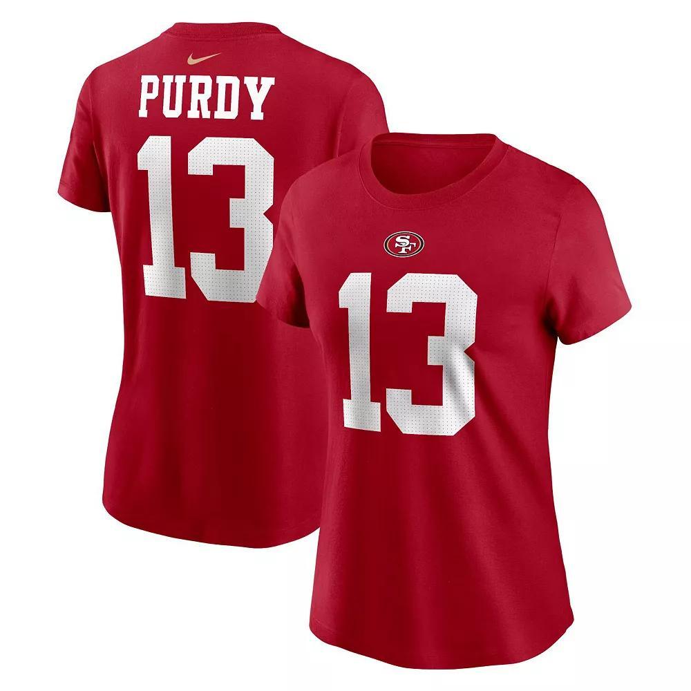 Womens Nike Brock Purdy Scarlet San Francisco 49ers Player Name & Number T-Shirt Product Image