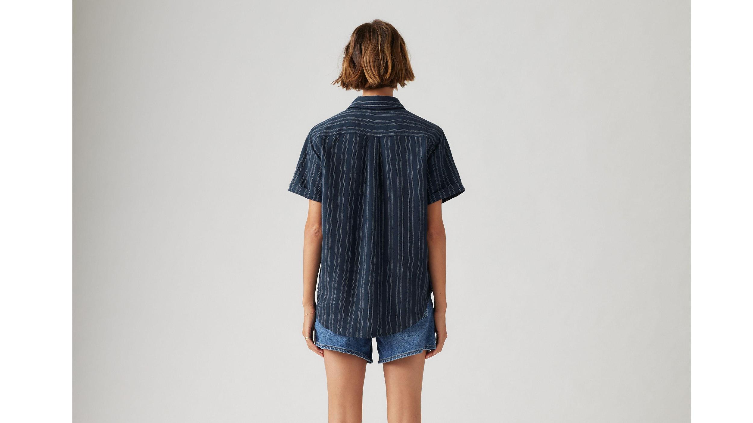 Darlene Linen Blend Short Sleeve Shirt Product Image
