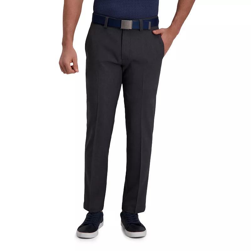 Mens Haggar Cool Right Performance Flex Straight-Fit Flat-Front Pants Product Image