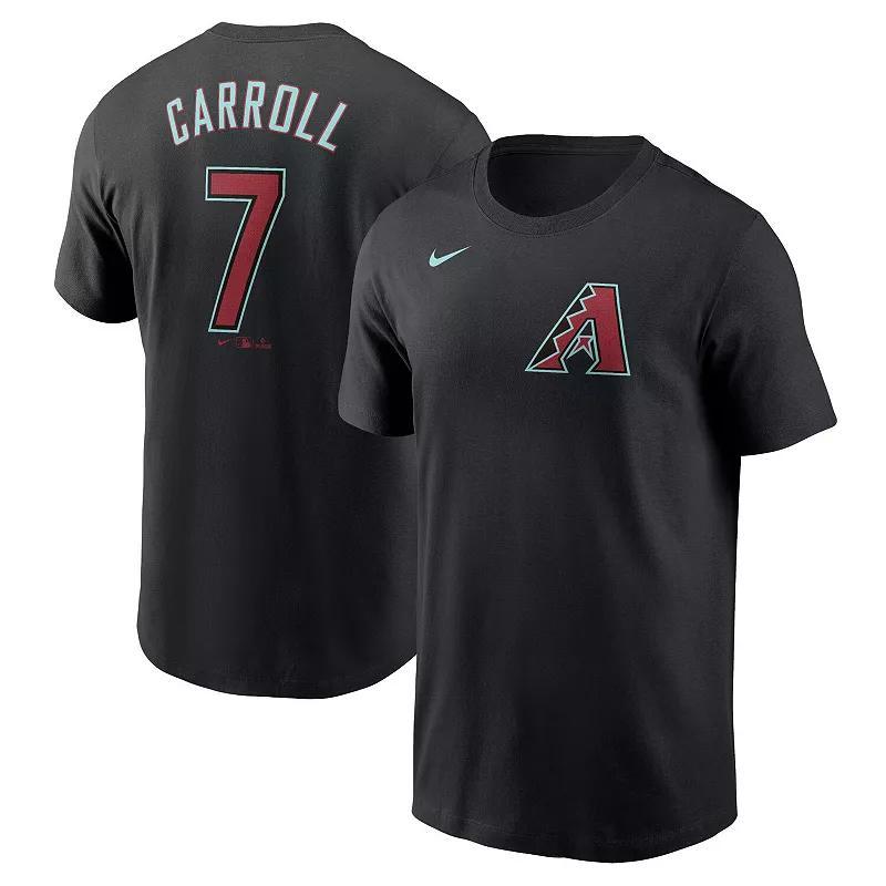 Men's Nike Corbin Carroll Black Arizona Diamondbacks 2024 Fuse Name & Number T-Shirt, Size: 2XL Product Image