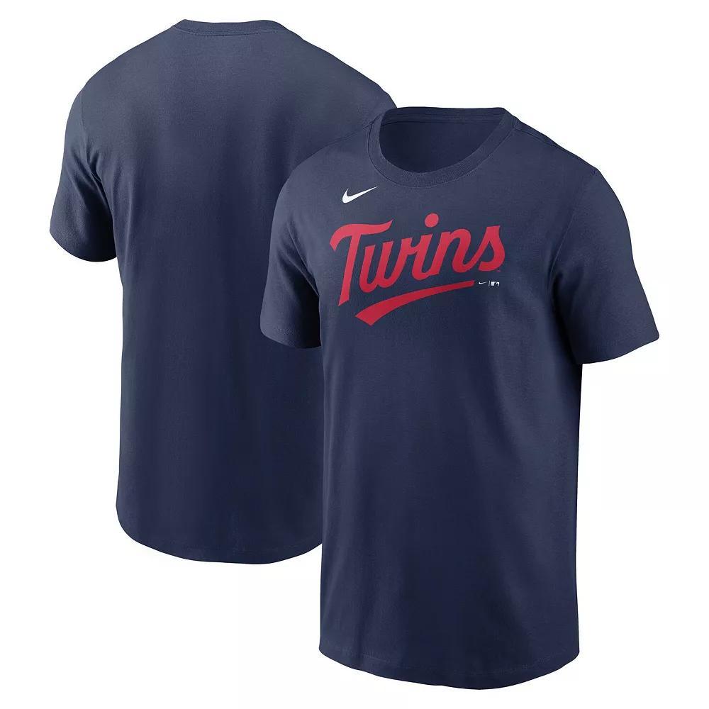 Men's Nike Navy Minnesota Twins Wordmark T-Shirt, Size: Medium, Blue Product Image