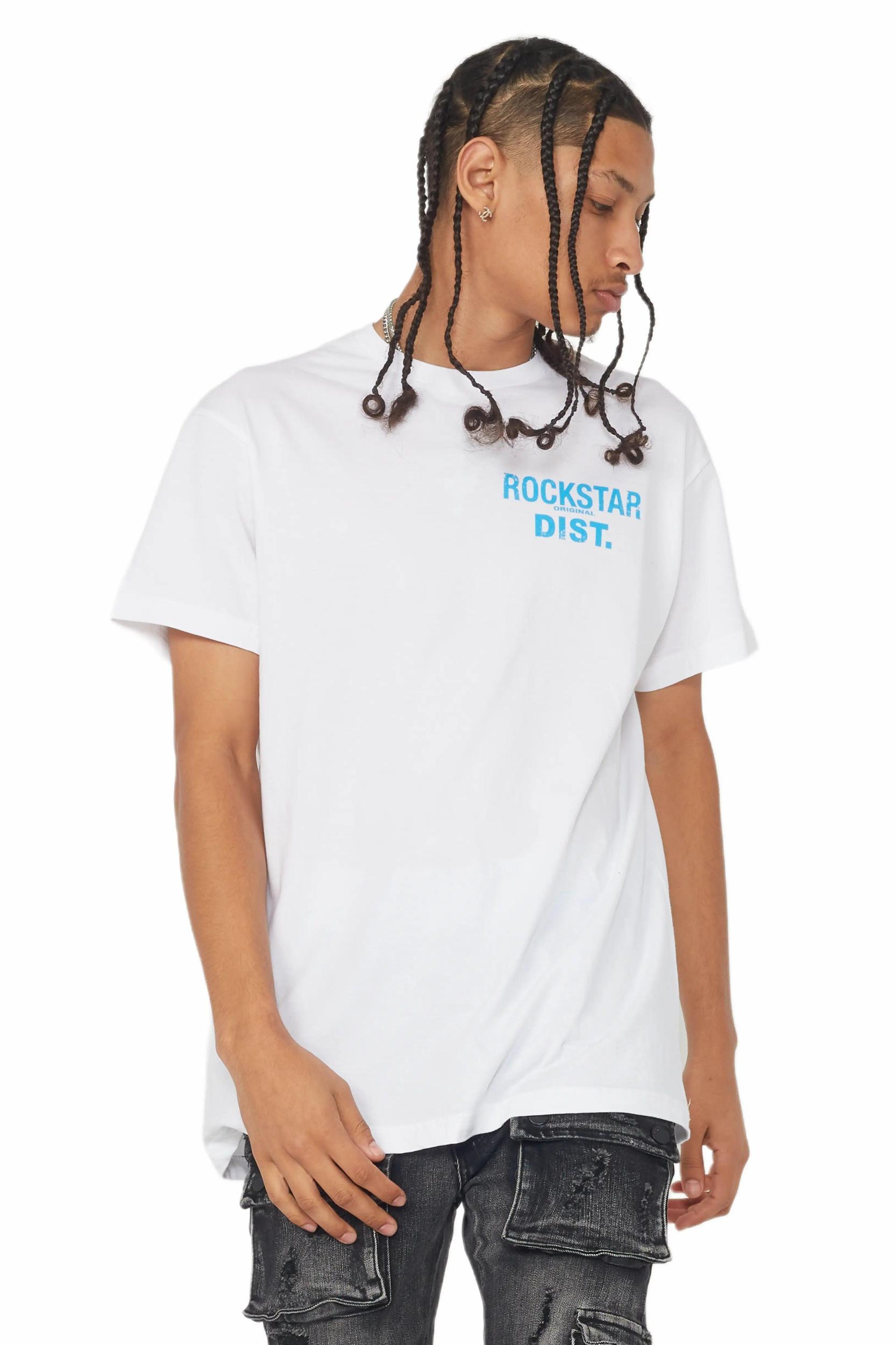 Lake White/Blue Graphic T-Shirt Male Product Image