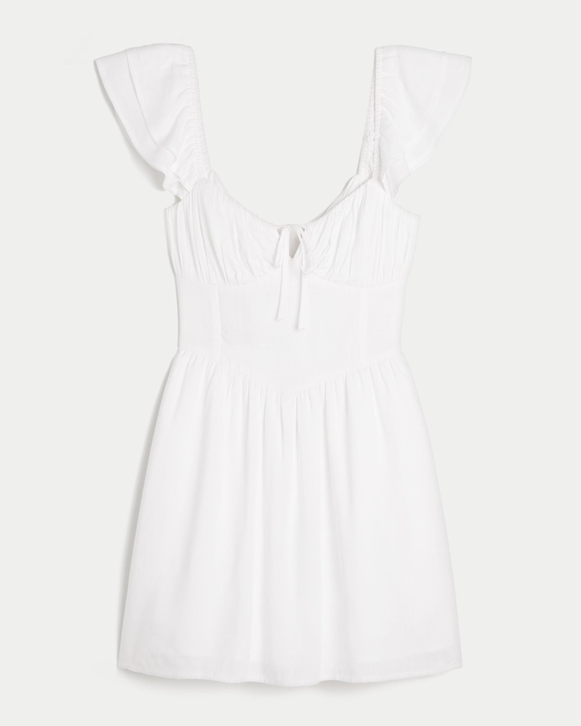 Flutter Sleeve V-Waist Mini Dress Product Image