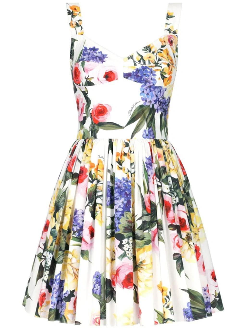 Garden-print bustier minidress Product Image