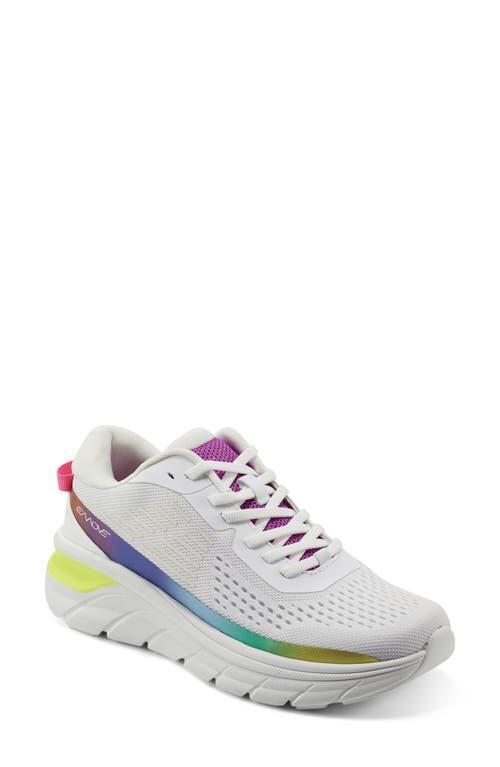 Easy Spirit Women's Mel EMOVE Lace-Up Sneakers, Size: 9 Wide, Whiterainbow Product Image