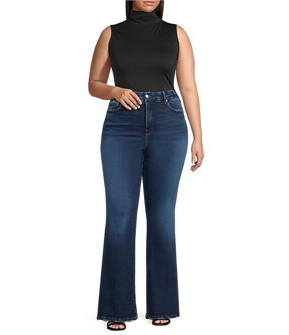 Good American Plus Size Weightless Scuba Mock Neck Sleeveless Bodysuit Product Image
