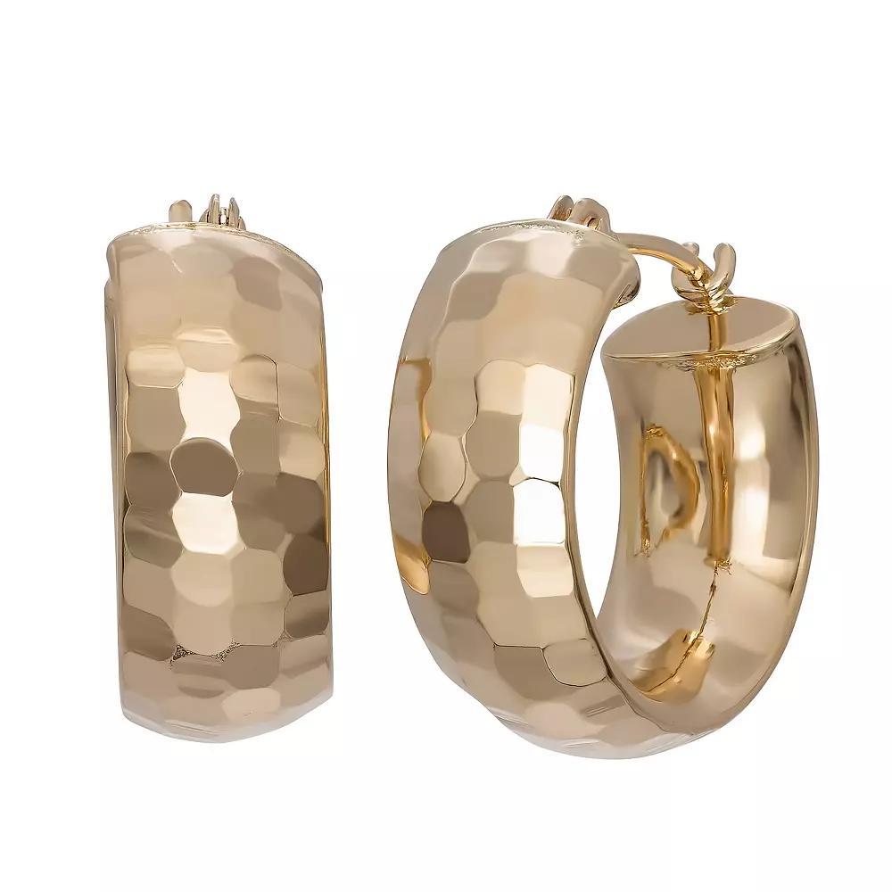 Jordan Blue 10k Gold Hoop Earrings, Women's Product Image