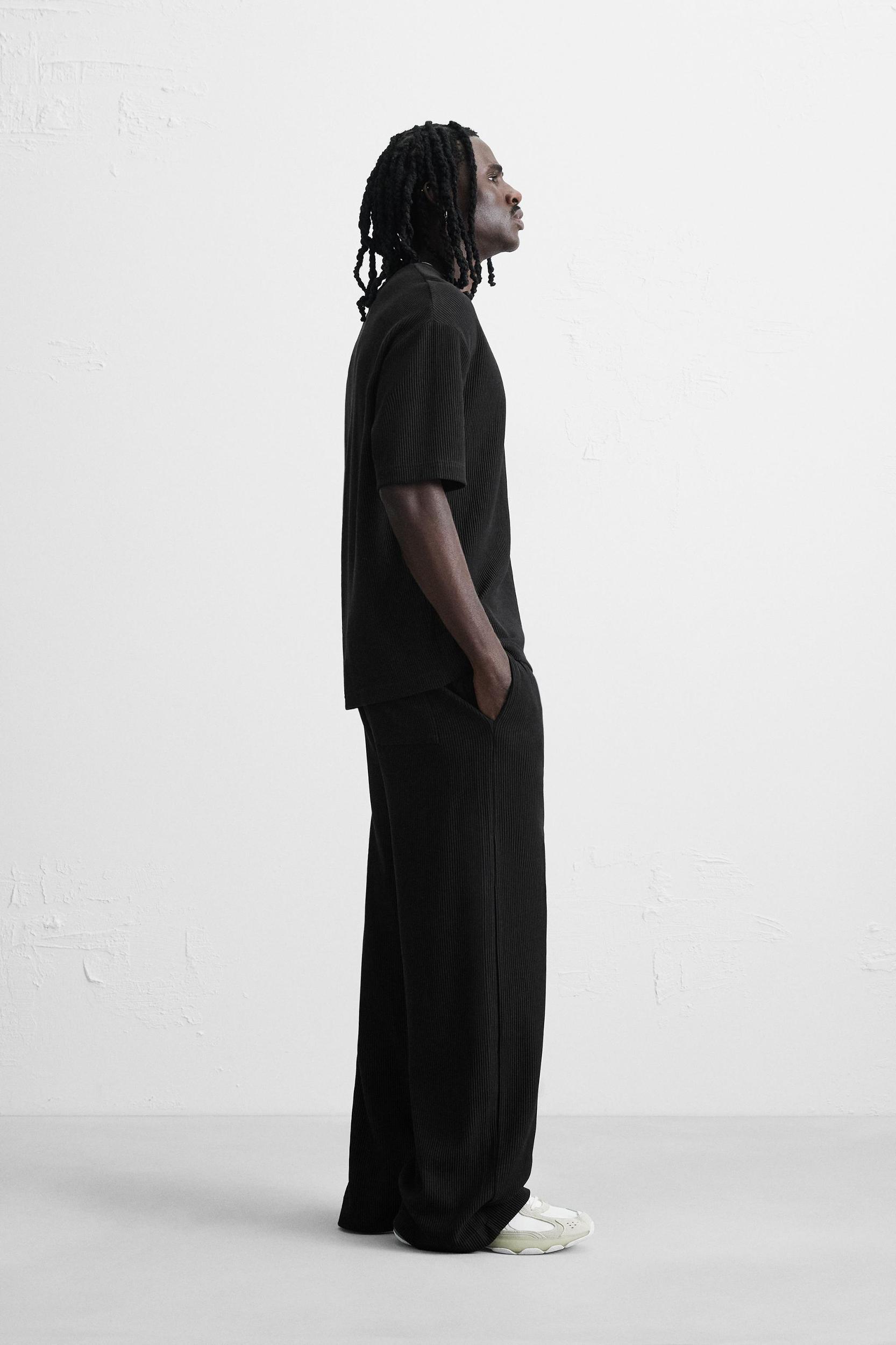 VERTICAL TEXTURED JOGGER PANTS Product Image