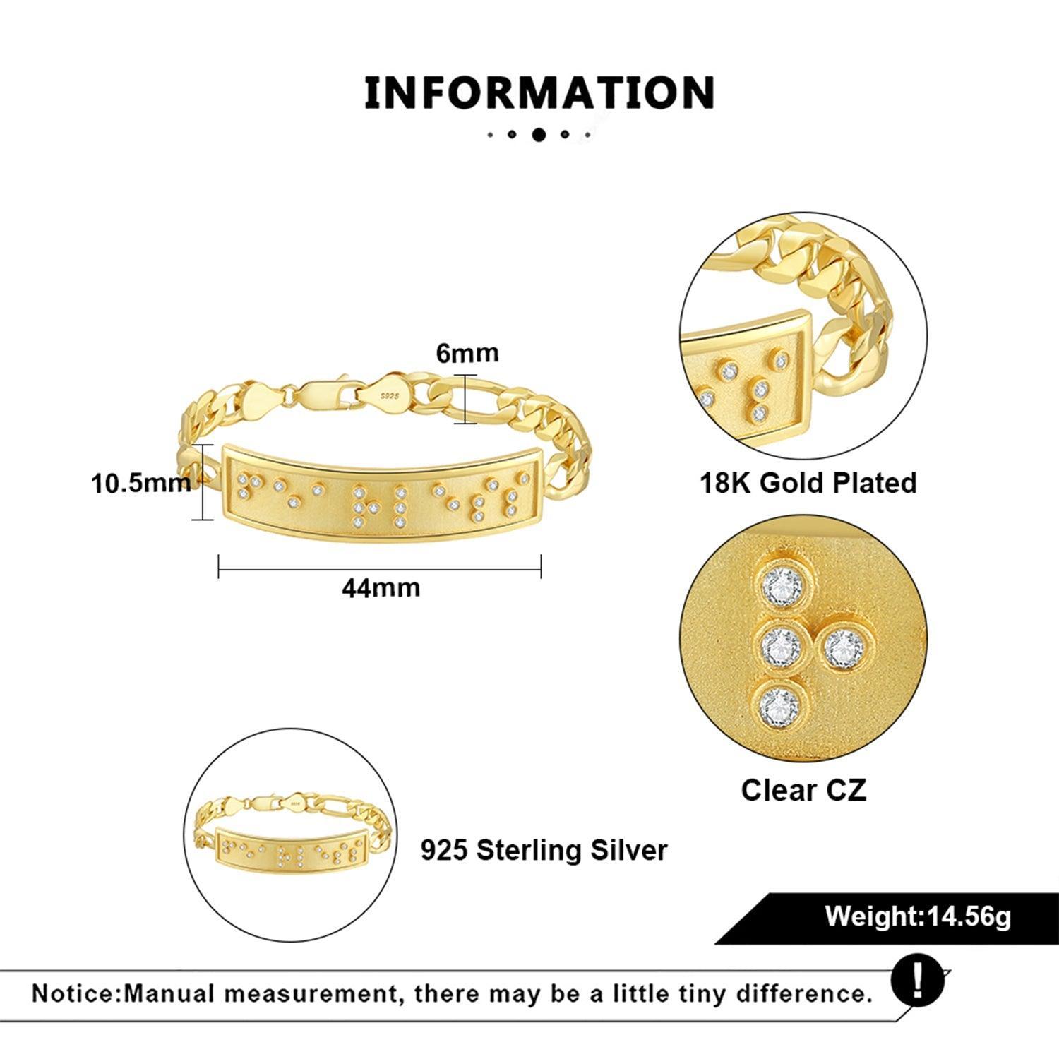 Touchstone Fearless ID Link Bracelet in Gold Product Image