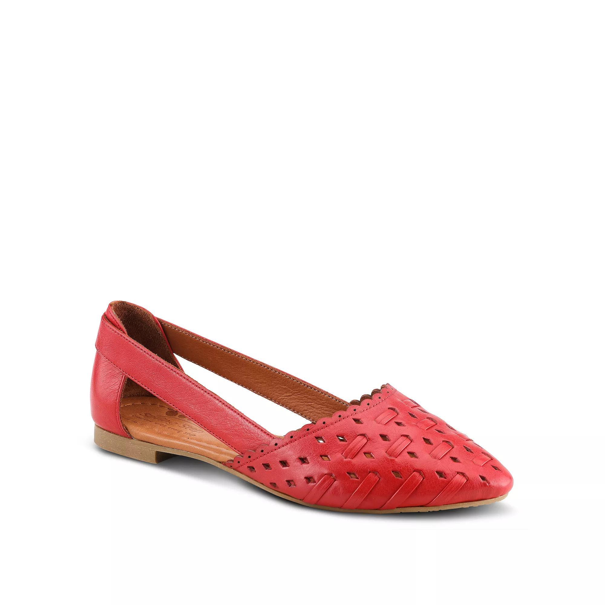 Spring Step Women's Delorse Ballet Flats, Size: 38, Red Product Image