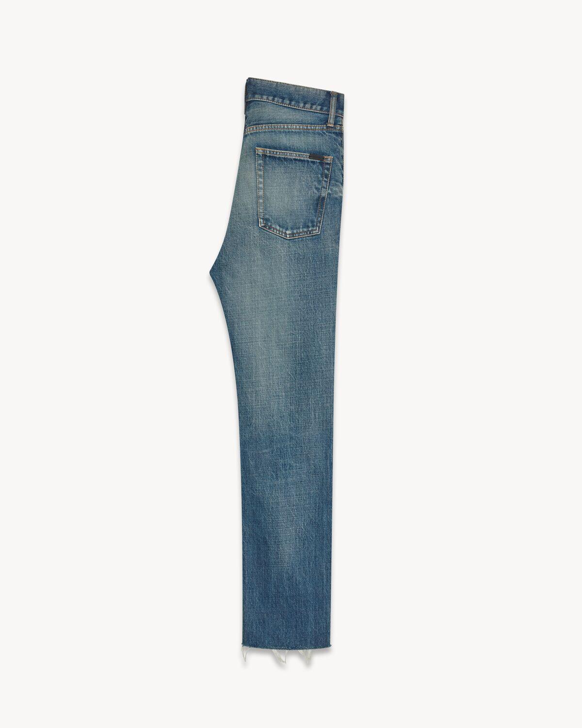 Straight Jeans in Blue Denim | Saint Laurent | YSL.com Product Image