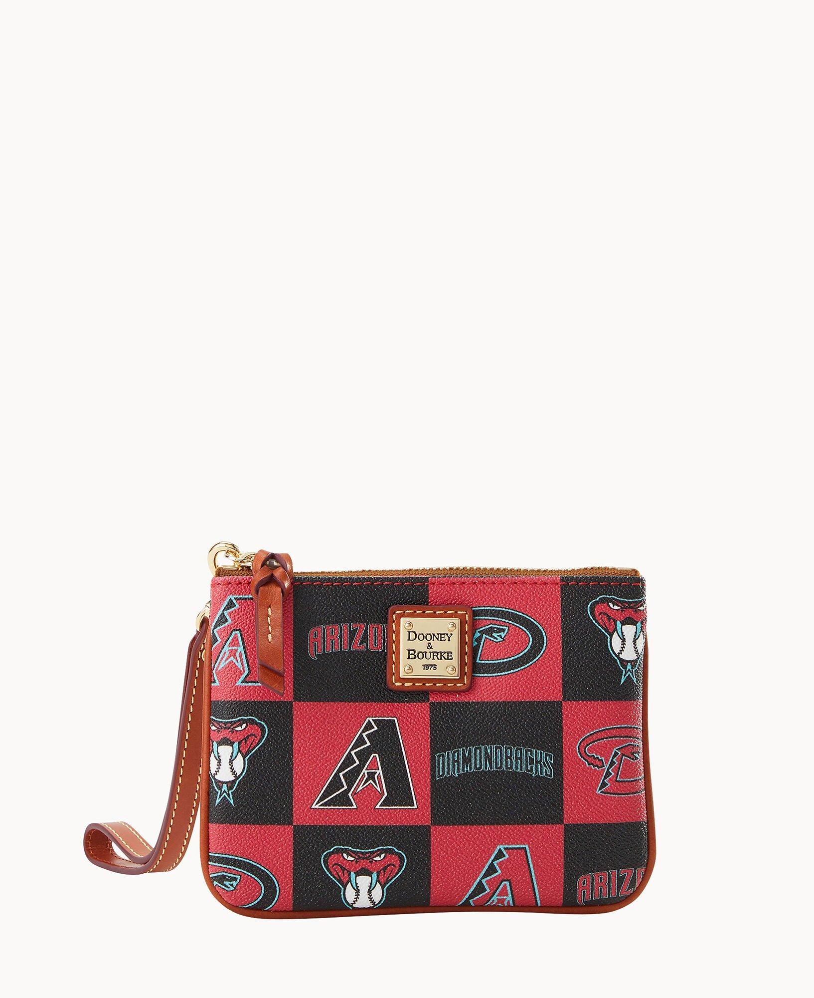 Dooney & Bourke Womens MLB Diamondbacks Stadium Coated Cotton Wristlet in Red Product Image