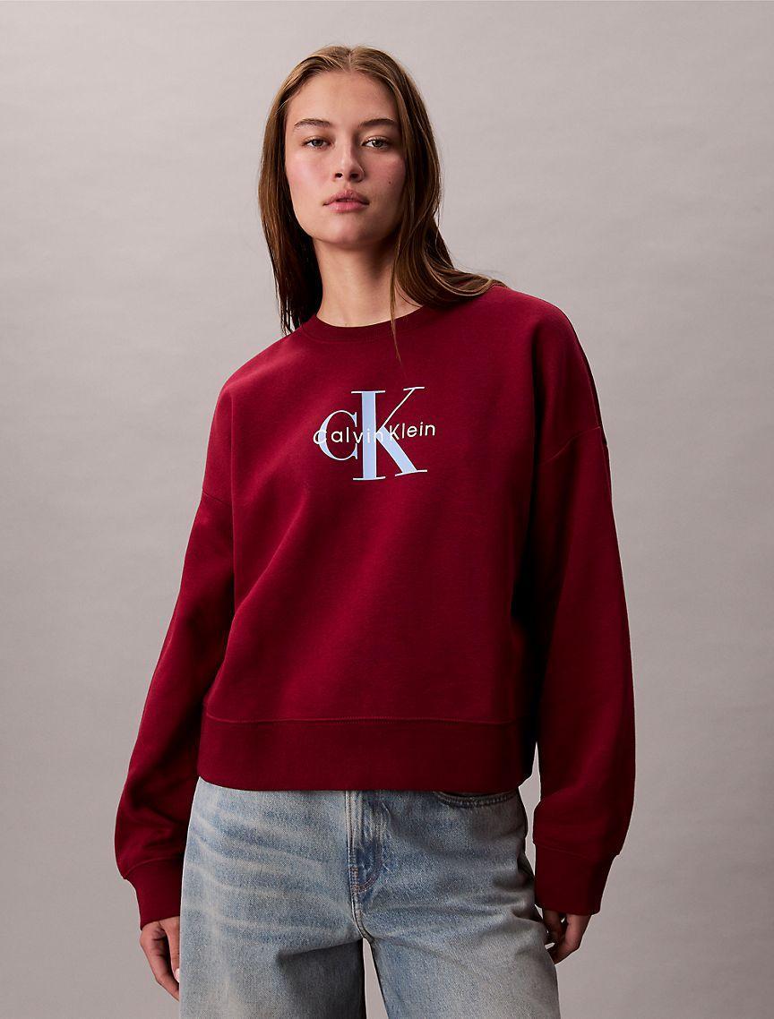 Monogram Logo Fleece Relaxed Sweatshirt Product Image