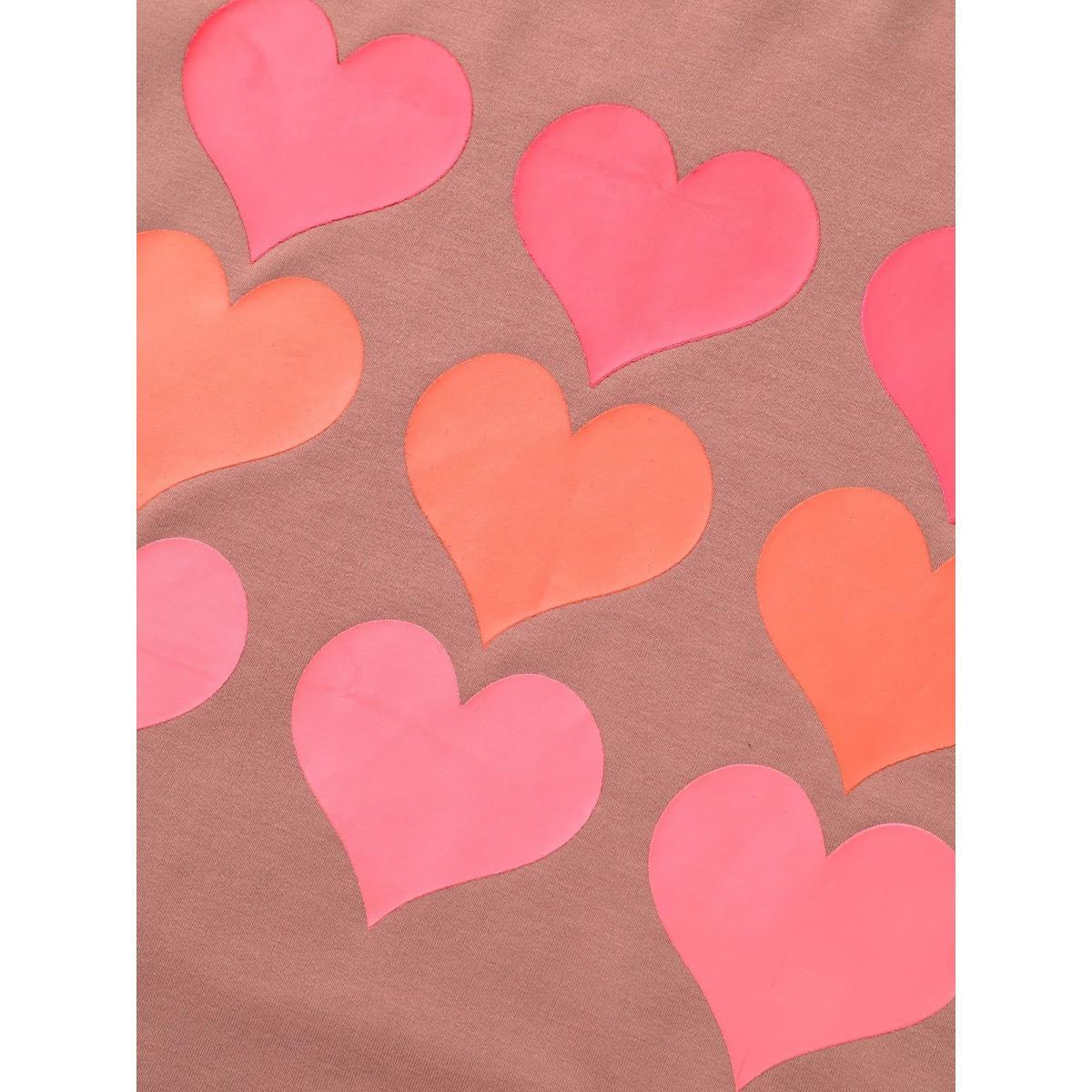 Plus Size Heart Ombre Crew Neck Sweatshirt Women DustyPink Casual Non Everyday Sweatshirts BloomChic 30/6X Product Image