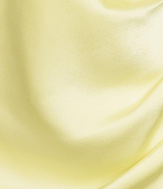 Gianni Bini Yelena Satin High Mock Neck Sleeveless Long Sheath Dress Product Image