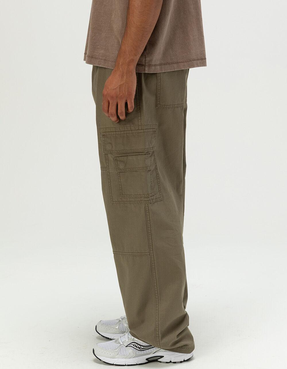 RSQ Mens Baggy Pull On Cargo Pants - OLIVE Product Image