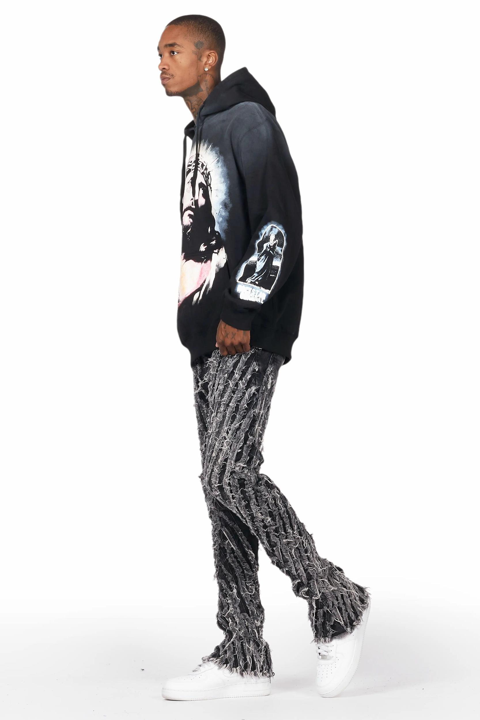 Oleatha Black Oversized Hoodie Female Product Image