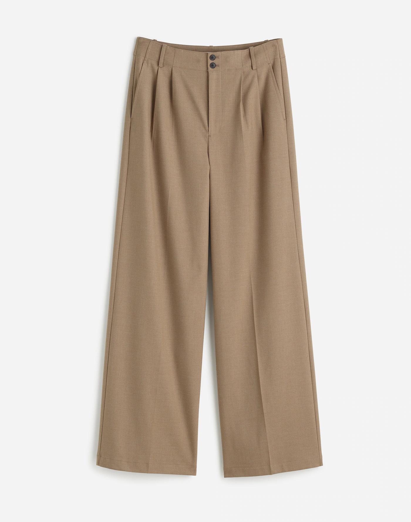 The Plus Harlow Wide-Leg Trouser in Brushed Twill Product Image