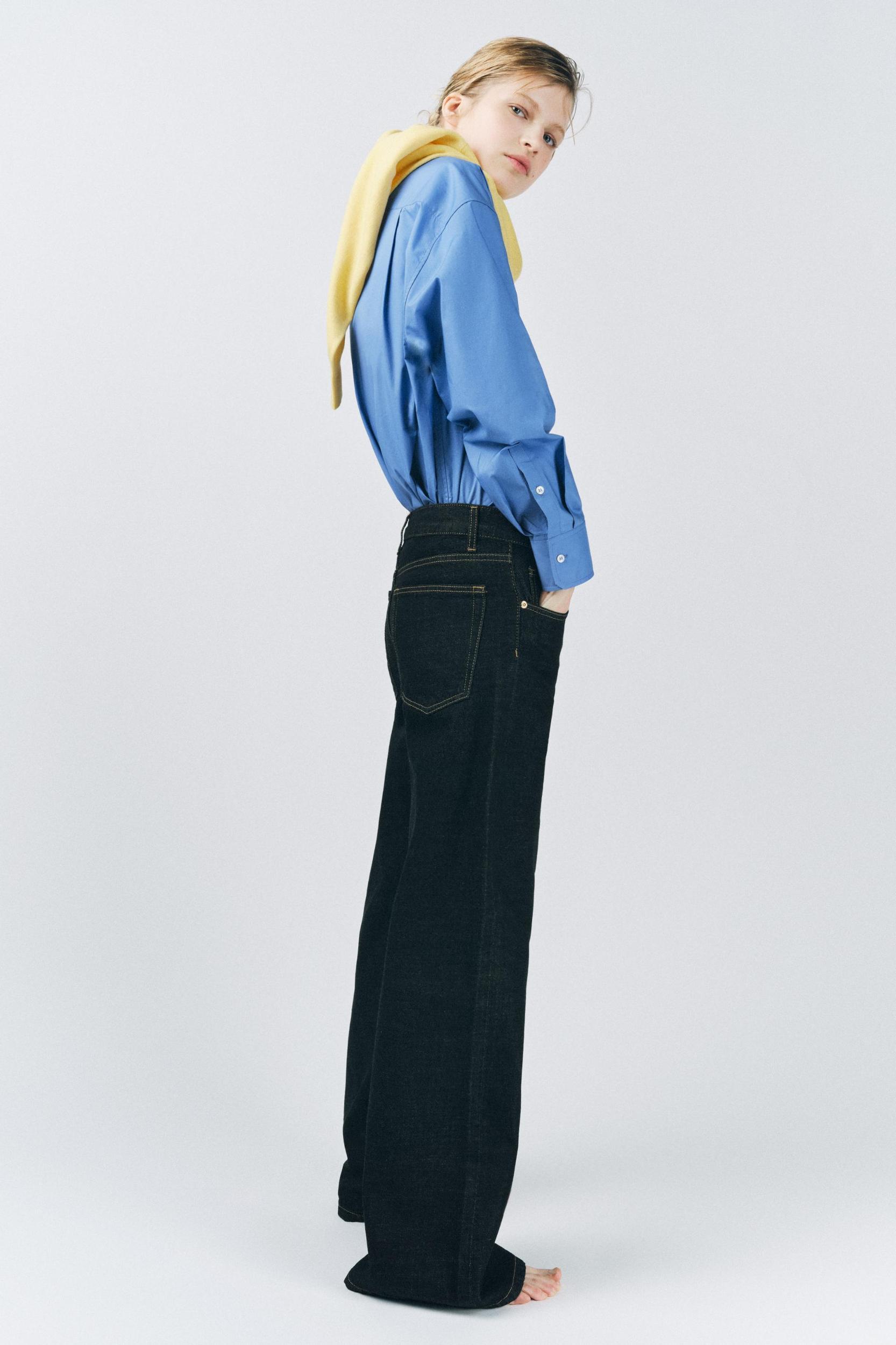 ZW COLLECTION WIDE LEG LOW RISE JEANS Product Image