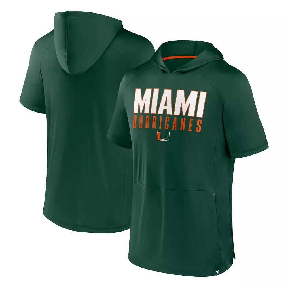 Men's Fanatics  Green Miami Hurricanes Core Read Hoodie T-Shirt, Size: Large Product Image