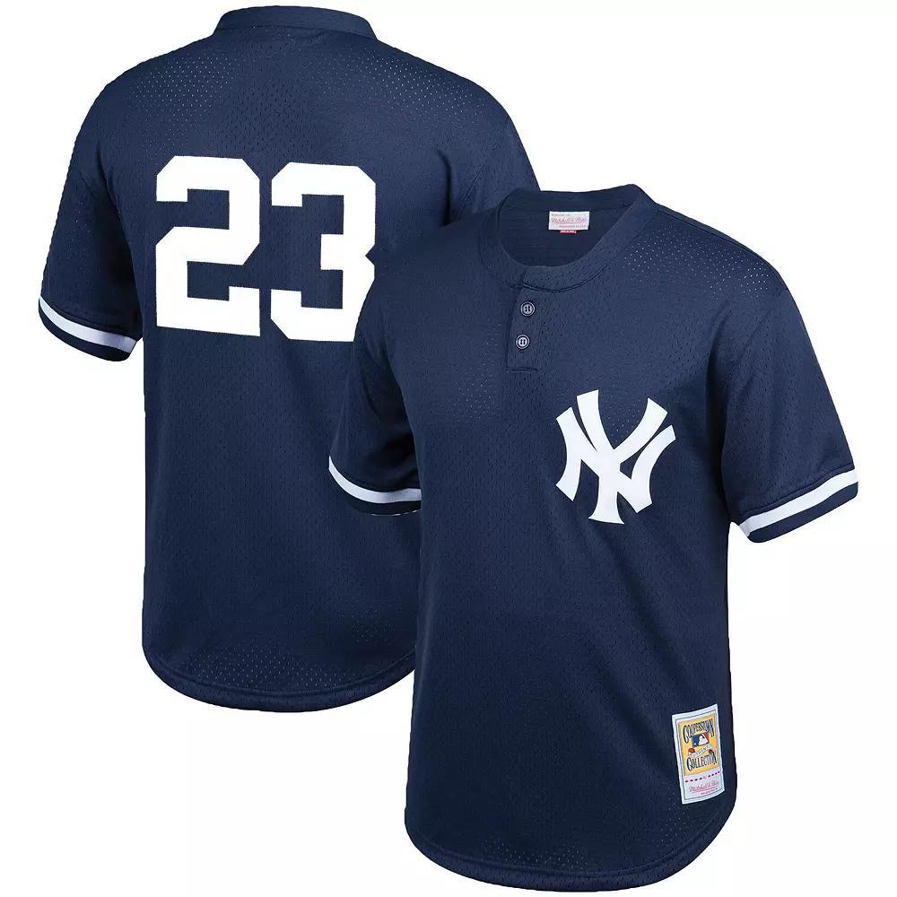 Men's Mitchell & Ness Don Mattingly Navy New York Yankees Cooperstown Collection Big & Tall Mesh Batting Practice Jersey, Size: 6XB, Blue Product Image