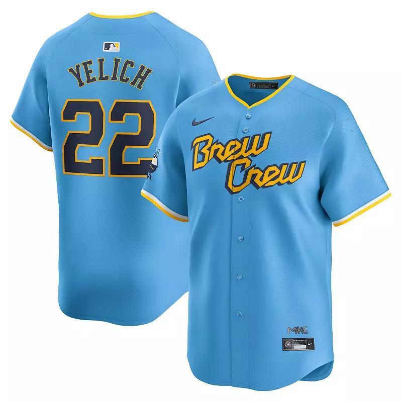 Mens Nike Christian Yelich Powder Blue Milwaukee Brewers City Connect Limited Player Jersey Product Image