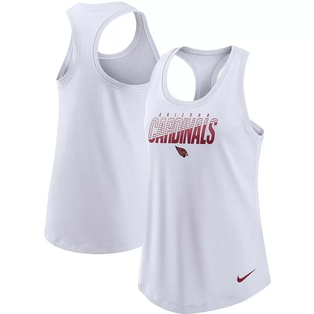 Women's Nike White Arizona Cardinals Light Impact Performance Racerback Tank Top, Size: XS Product Image